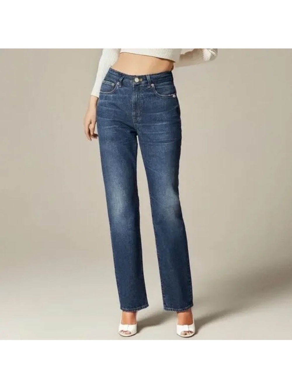 J. Crew ‘96 Straight-Leg Jeans in Dark Blue Wash Size 37 Size 24
